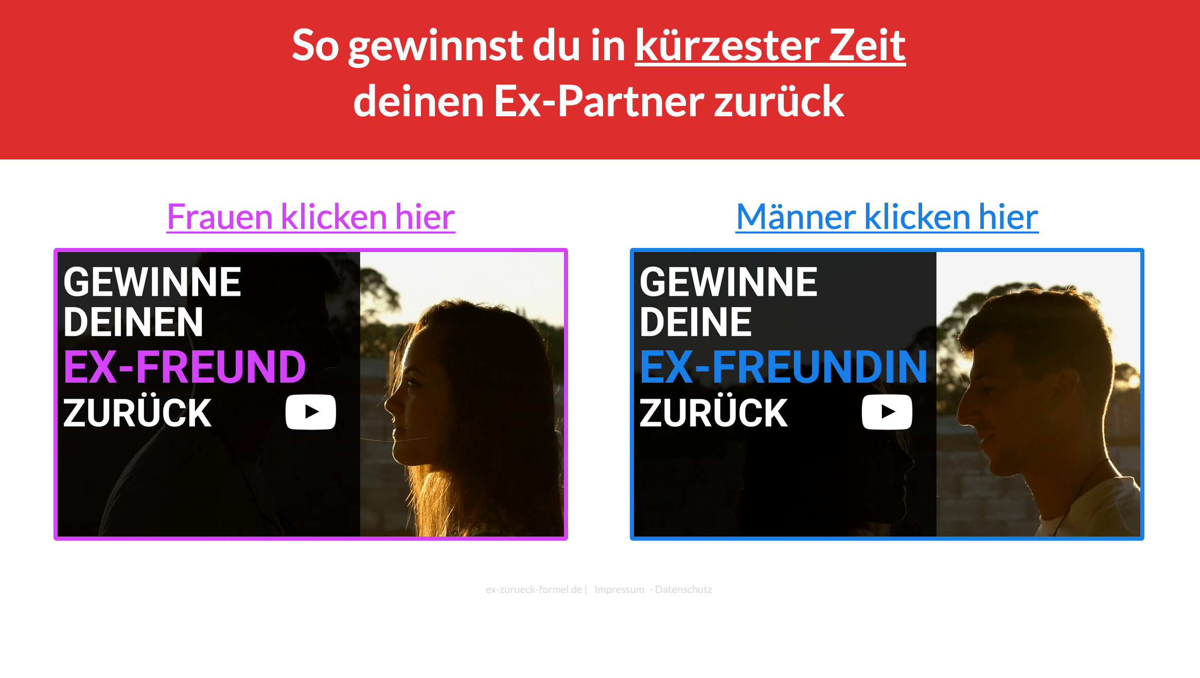 Ex Zurück Coaching für Männer und Frauen